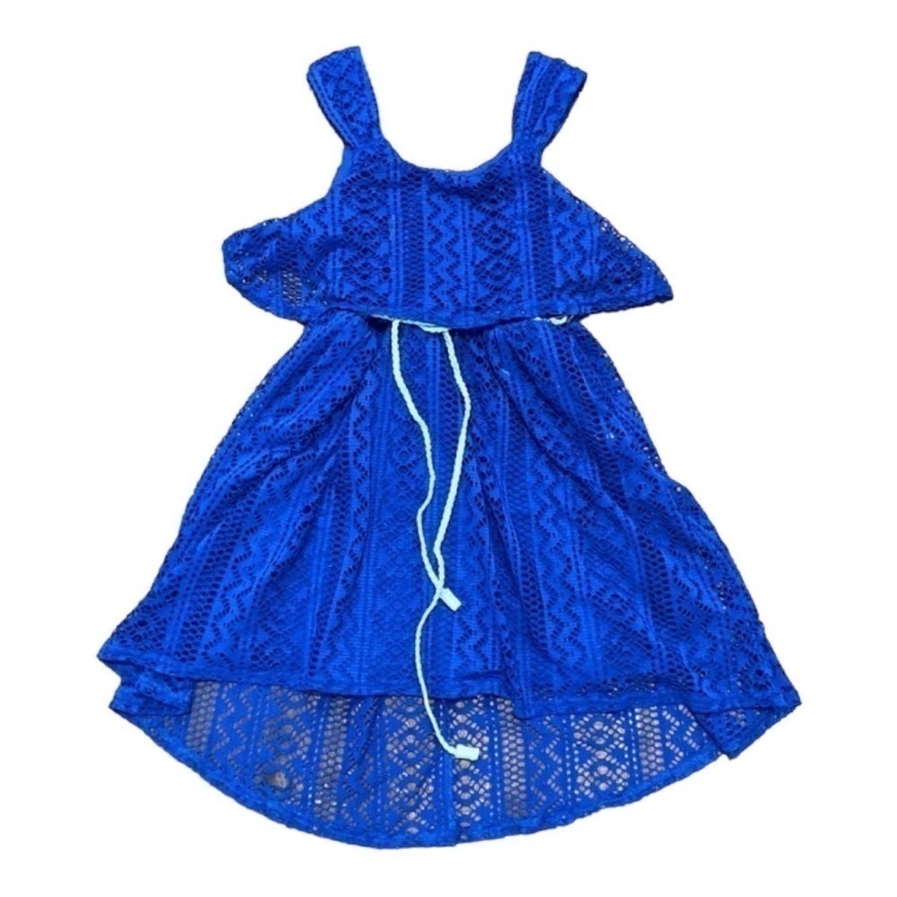 BLOOME-ROYAL BLUE LACE DRESS-GIRLS SIZE 10 - Picture 1 of 7